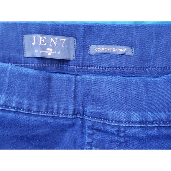 New NWT Womens Jen7 7 for all Mankind Comfort Skinny Blue Pull-On Jeans Size 6 - Picture 4 of 8